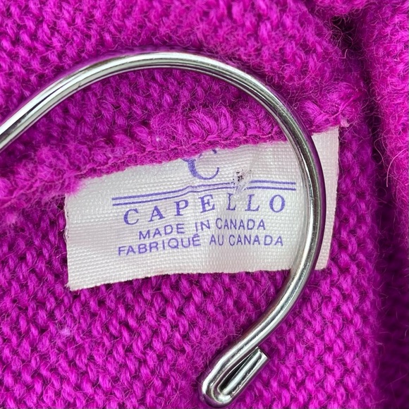 Capello VINTAGE 100% Wool Magenta Fairisle Knit Nordic Sweater - Picture 12 of 16